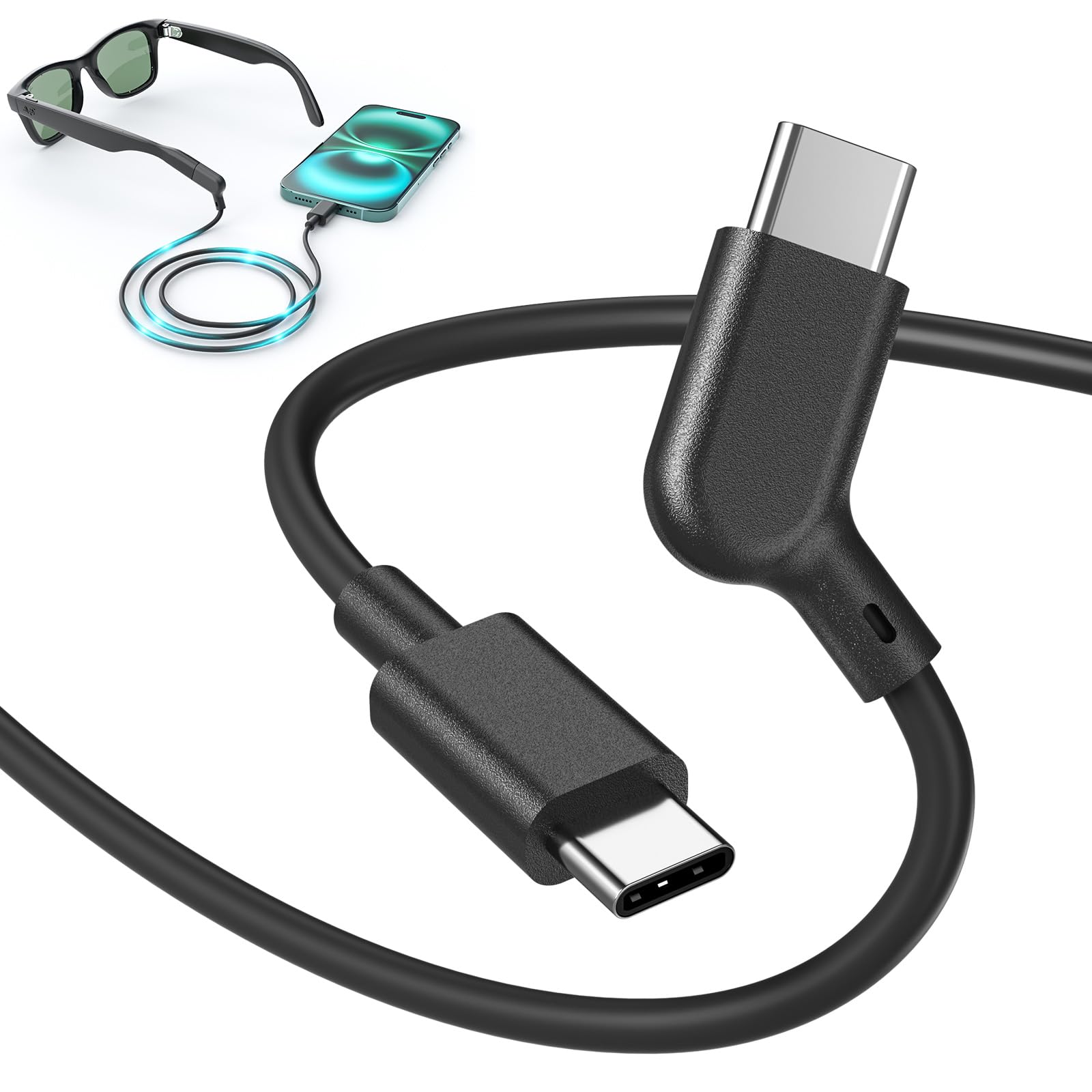 Amazon.com: PnTnFly AR Smart Glasses USB C Charging Data & Power